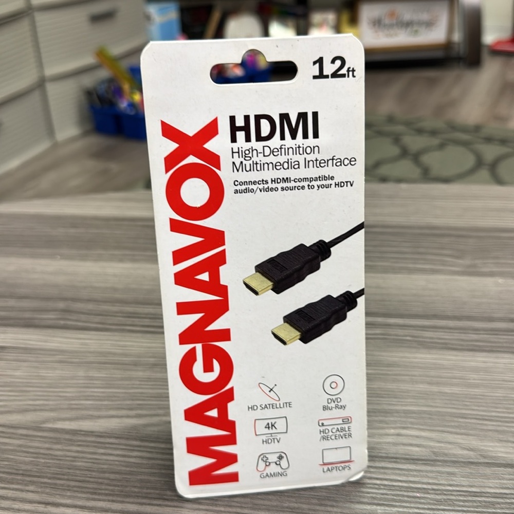Magnavox HDMI high definition multimedia interface 12ft connector